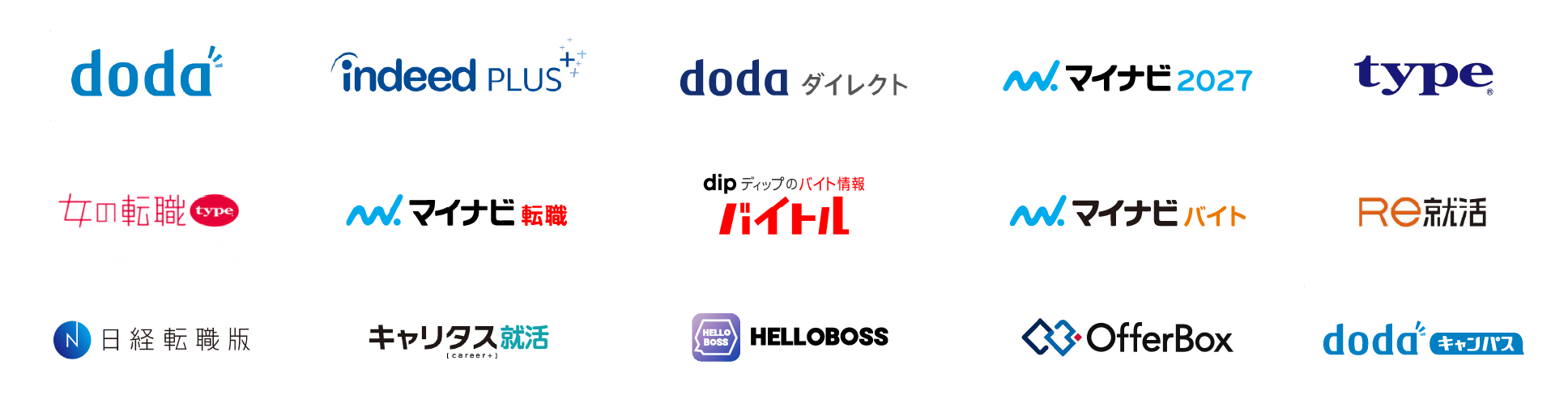 取り扱い媒体ロゴ一覧